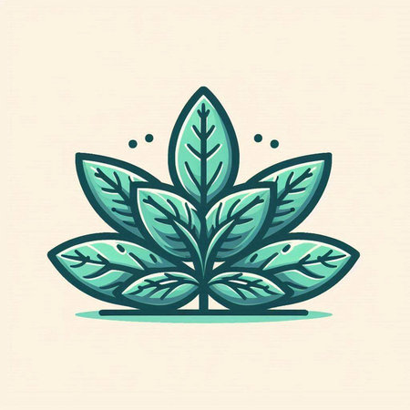 Leaf icon in flat style. Vector illustration for your design.のイラスト素材