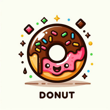 Donut vector illustration. Donut icon. Donut icon.のイラスト素材