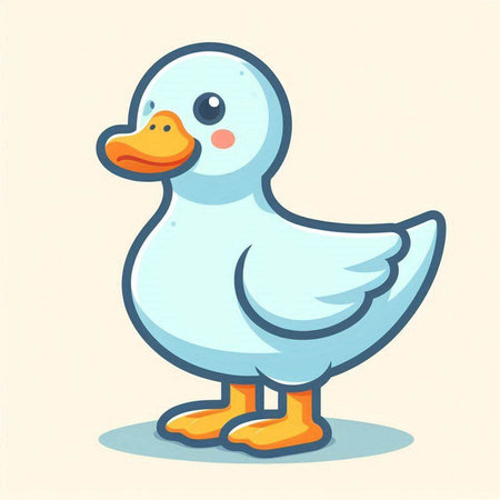 Duck cartoon. Cute vector illustration of a cute duck.のイラスト素材
