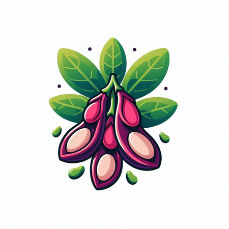 Hand drawn vector illustration of a berry, isolated on white background.のイラスト素材