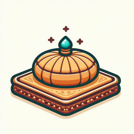 Illustration of a cake on a white background. Vector illustration.のイラスト素材