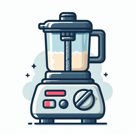 Blender icon in flat style. Vector illustration. Kitchen appliance.のイラスト素材