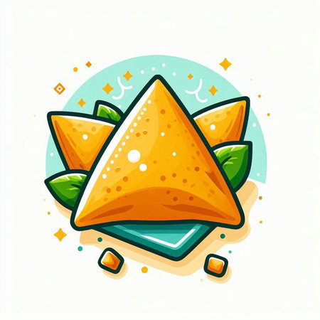 Mexican nachos vector icon. Traditional mexican foodのイラスト素材