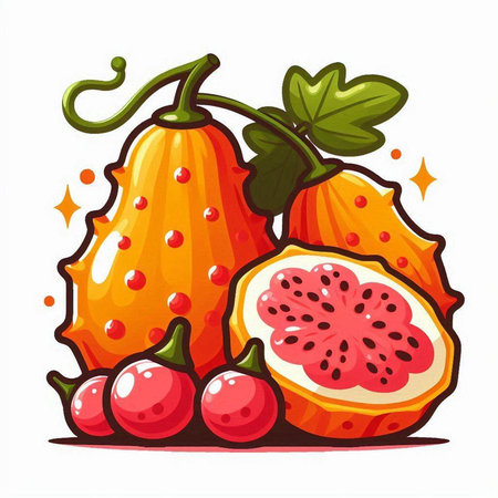 Pumpkin fruit vector illustration isolated on white background. Hand drawn vector illustration.のイラスト素材