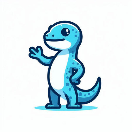 Cute cartoon dinosaur isolated on a white background. Vector illustration.のイラスト素材