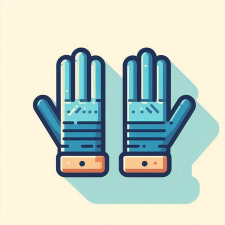Gloves icon in flat style. Vector illustration for your design.のイラスト素材