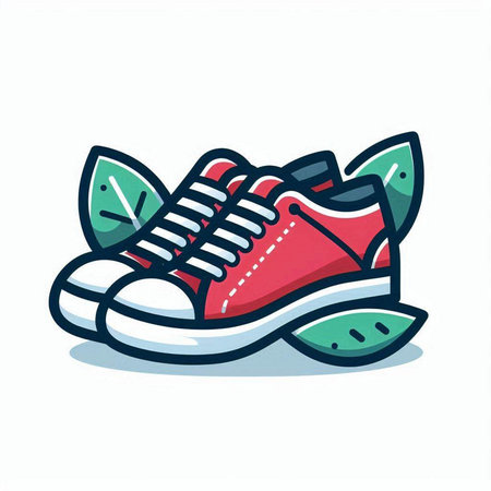 Sneakers icon. Vector illustration. Isolated on white background.のイラスト素材