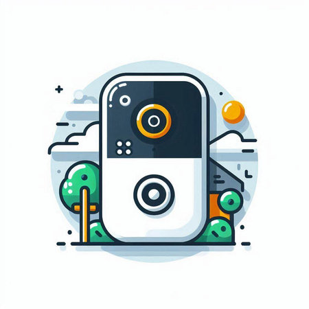 Music player. Vector illustration in flat style. Music player concept.のイラスト素材