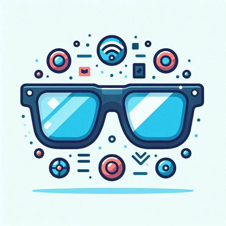 Sunglasses icon. Vector illustration of eyeglasses icon.のイラスト素材