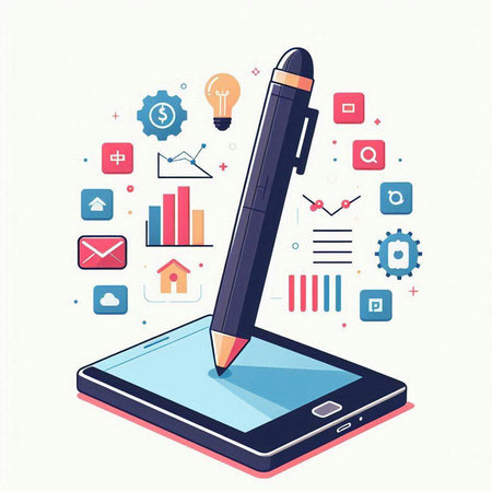 Modern flat design vector illustration concept of online education, e-learning, e-learning.のイラスト素材