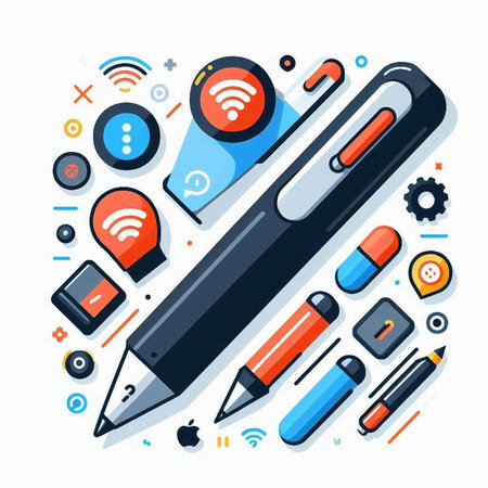 Flat design vector illustration concept of online education, distance learning, e-learning.のイラスト素材