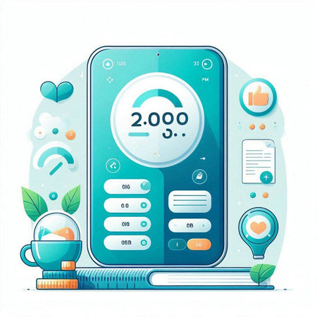 Smart phone with Internet of Things Icons. Vector Illustration.のイラスト素材