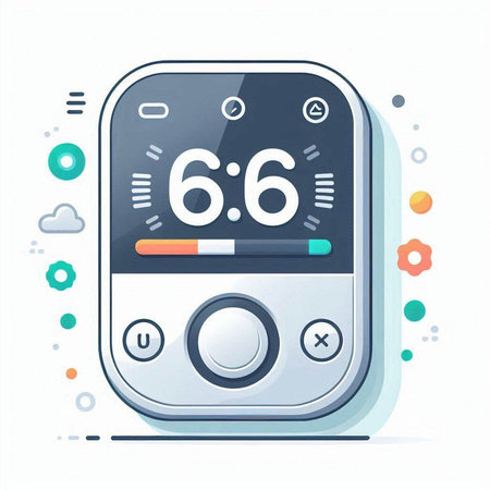 Glucometer icon. Vector illustration in flat design style.のイラスト素材