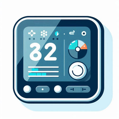 Futuristic user interface in flat design style. Vector illustration.のイラスト素材