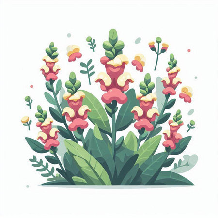 Flower bouquet in flat style. Floral vector illustration.のイラスト素材