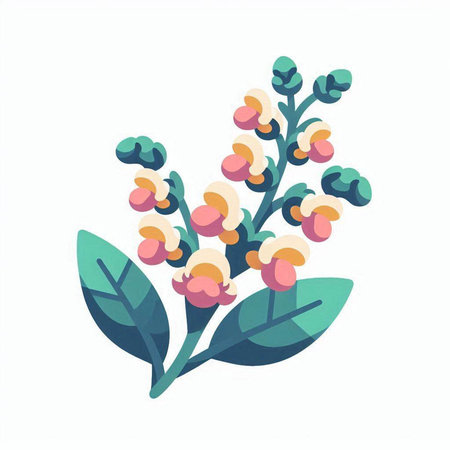 Flower icon isolated on white background. Hand drawn vector illustration.のイラスト素材