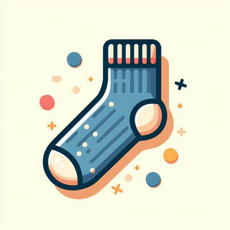 Illustration of a pair of socks on a white background. Vector illustrationのイラスト素材