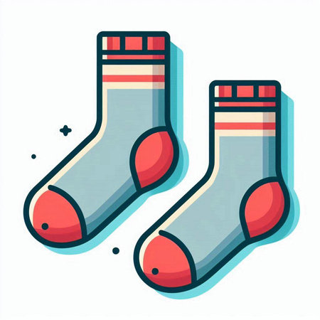 Socks icon in flat style. Vector illustration on white background.のイラスト素材