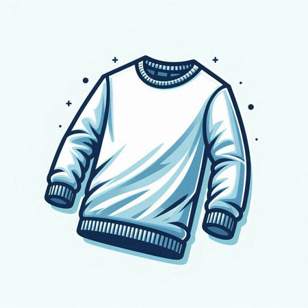 Vector illustration of men's sweater on a light background. Design element.のイラスト素材