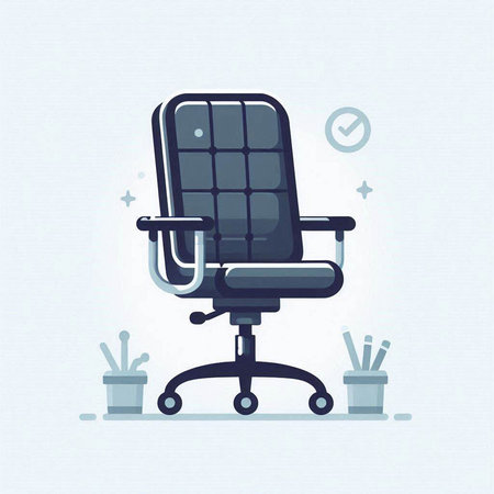 Office chair. Vector illustration in flat design style. Eps 10.のイラスト素材