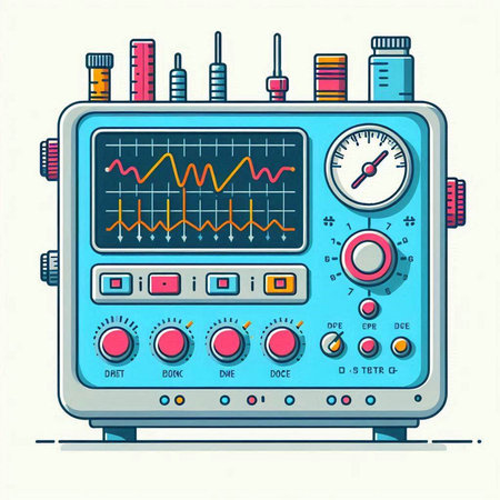 Electrocardiogram in a flat style. Vector illustration.のイラスト素材