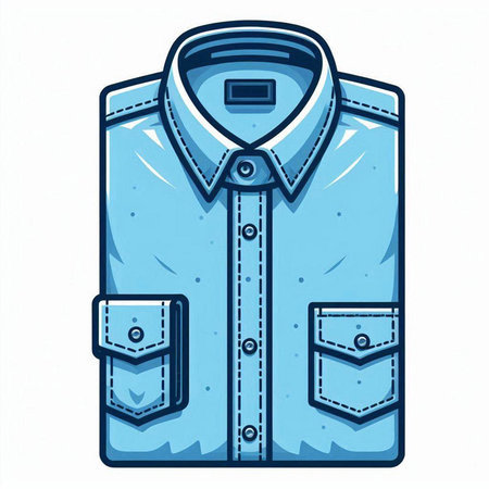 Men's shirt on a white background. Vector illustration. Eps 10のイラスト素材