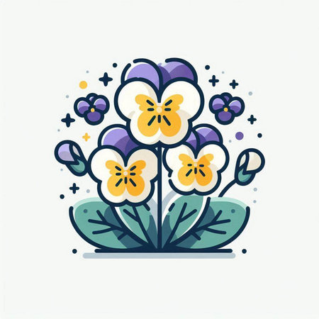 Flower vector icon. Floral design element in trendy linear style.のイラスト素材