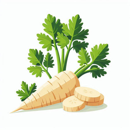 Parsley isolated on white background. Vector illustration. Eps 10.のイラスト素材