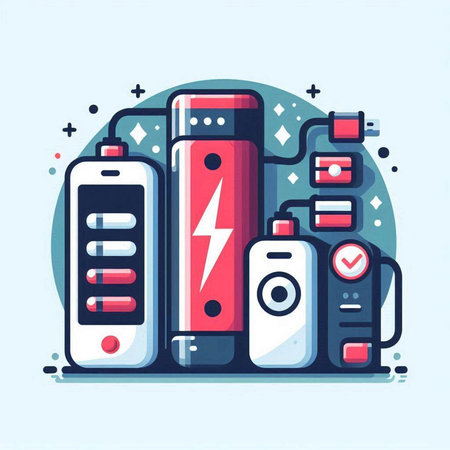 Battery charge vector illustration. Battery charge vector illustration. Battery charge vector illustration. Battery charge icon. Battery charge vector illustration. Battery charge icon.のイラスト素材