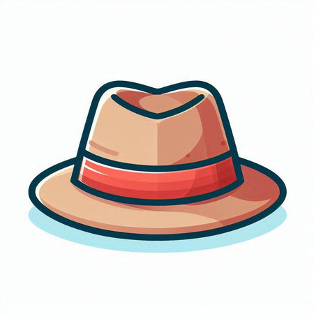 Illustration of a cowboy hat on a white background, vector illustrationのイラスト素材