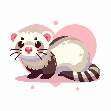 Cute raccoon vector illustration. Cute cartoon raccoon.のイラスト素材