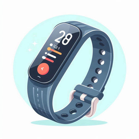 Smart watch on a white background. Vector illustration in flat style.のイラスト素材