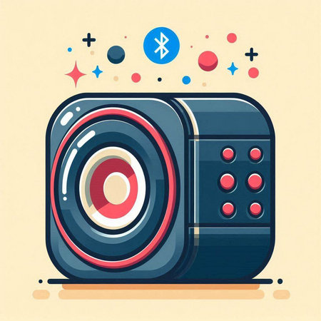 Camera icon in flat design style. Vector illustration of a camera.のイラスト素材