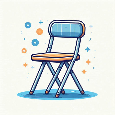 Illustration of a chair on a white background. Vector illustration.のイラスト素材