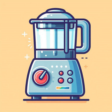 Kitchen blender. Vector illustration in cartoon style. Kitchen appliances.のイラスト素材