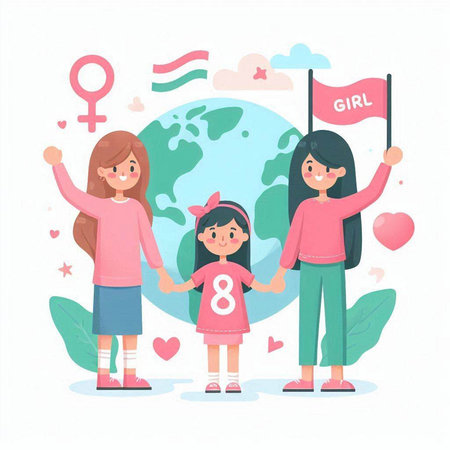 International Women's Daylat design vector illustration.のイラスト素材
