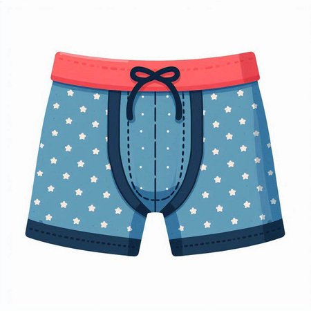 Vector illustration of a man's swimsuit isolated on white background.のイラスト素材