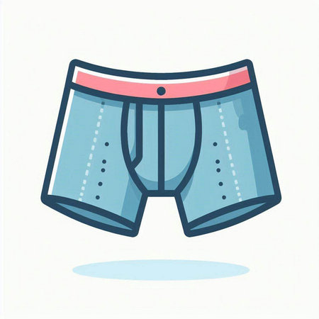 Men's underwear on a white background. Vector illustration in a flat style.のイラスト素材