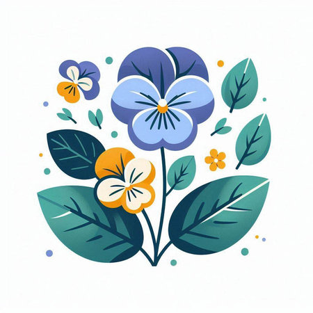 Vector illustration of a bouquet of flowers on a white background.のイラスト素材