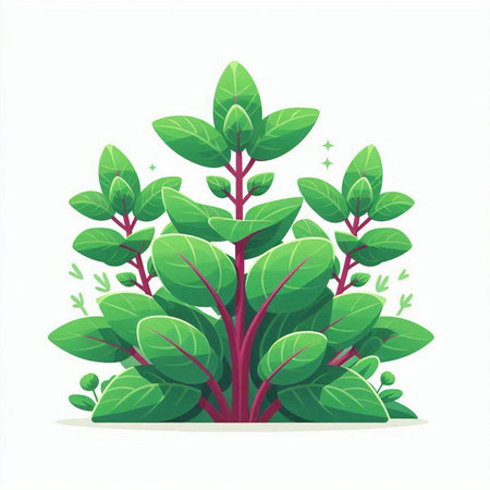 Green leaves isolated on white background. Vector illustration. Eps 10.のイラスト素材