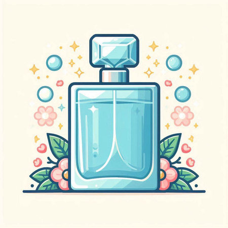Perfume bottle vector illustration. Perfume bottle icon.のイラスト素材