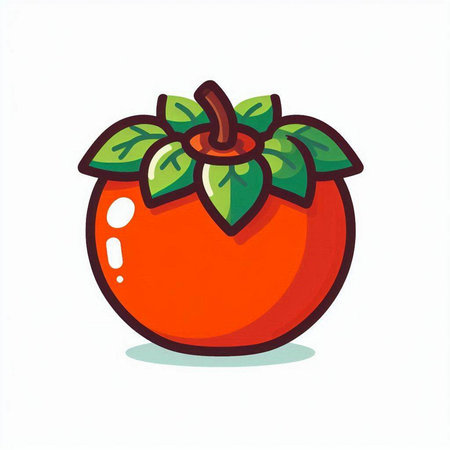 Tomato vector icon isolated on the white background. Vector illustration.のイラスト素材