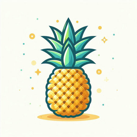 Pineapple icon isolated on white background. Pineapple vector illustration.のイラスト素材