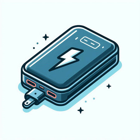 Power bank isometric vector illustration. Power bank isometric icon.のイラスト素材