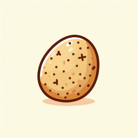 Illustration of a chocolate chip cookie on a white background. Vector illustration.のイラスト素材