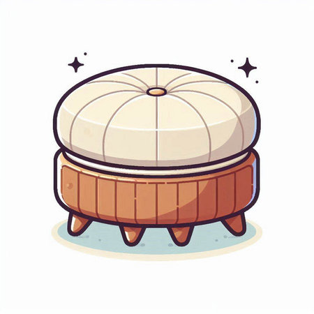 Illustration of a Stool. Vector illustration on white background.のイラスト素材