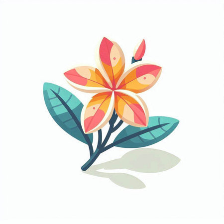 Flower. Vector illustration. Isolated on a white background.のイラスト素材