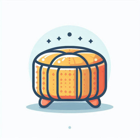 Pumpkin pie icon. Vector illustration in flat cartoon style.のイラスト素材