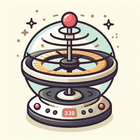 Vector illustration of a fortune teller wheel. Fortune teller wheel.のイラスト素材