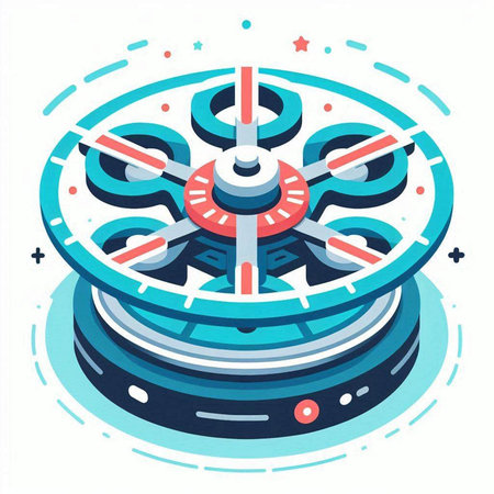 Isometric 3d vector illustration of the control wheel of a cruise ship.のイラスト素材